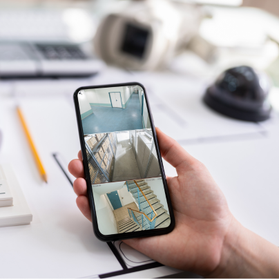 Hartford security camera feed on cell phone